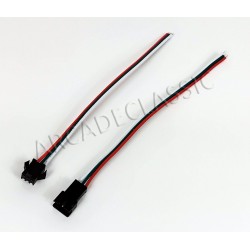 1 Pair JST SM 3 Pin Male Connector Plug For WS2812B
