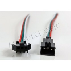 1 Pair JST SM 3 Pin Male Connector Plug For WS2812B
