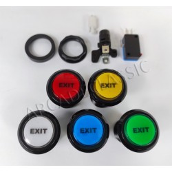 LED Button Black "Exit"