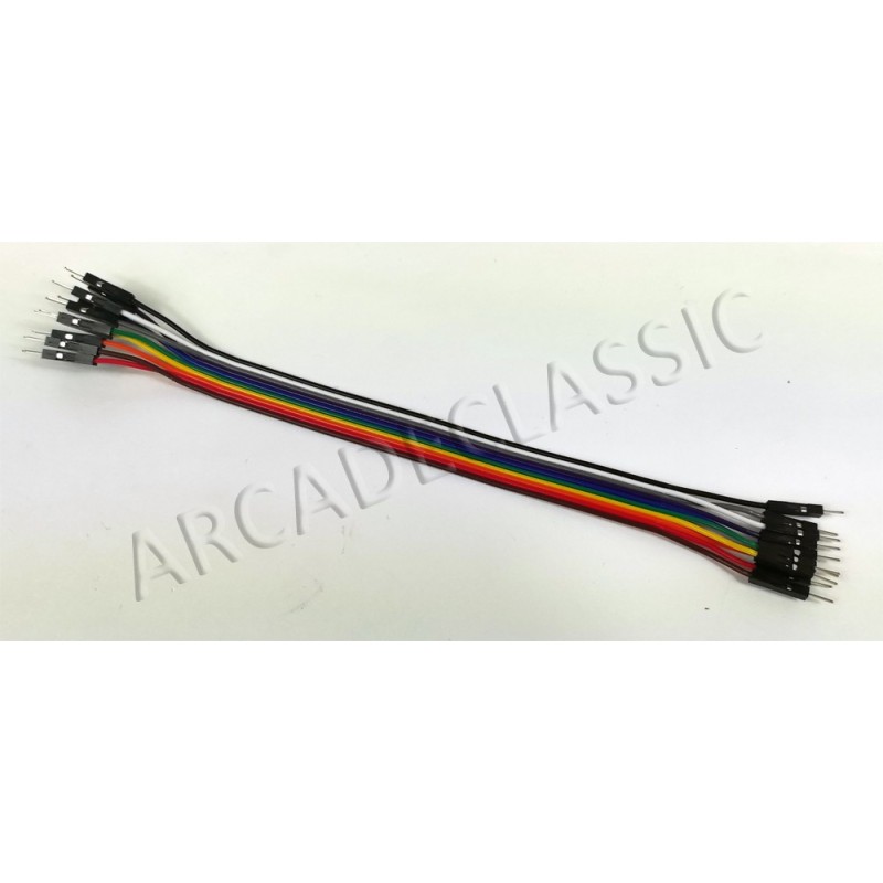 10x Pinheader cable male - male 20cm